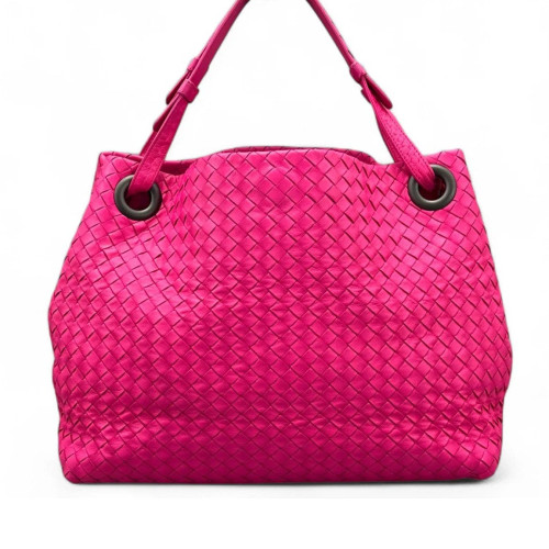 Bottega Veneta Medium Garda Tote Calfskin Intrecciato Rose