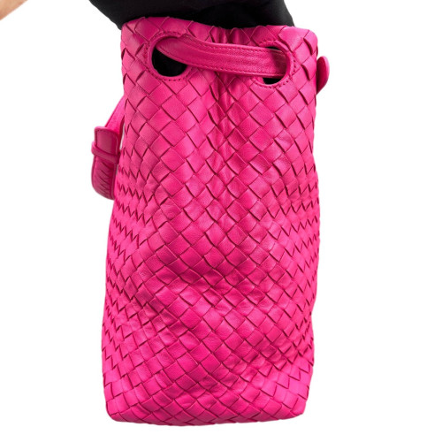 Bottega Veneta Medium Garda Tote Calfskin Intrecciato Rose