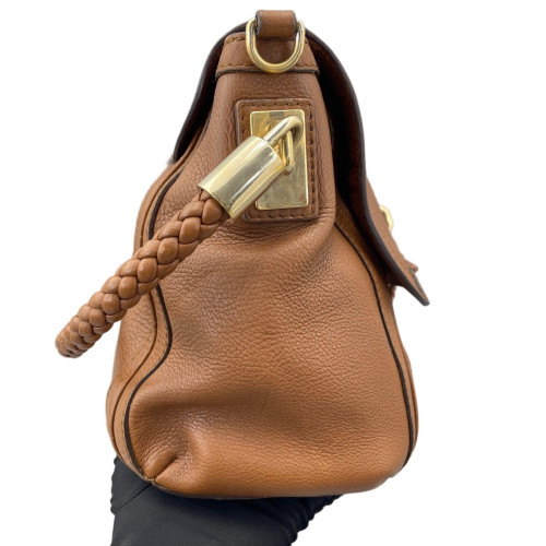 Gucci Bamboo Two-Way Bag Grained Calfskin Tan Gucci Bamboo Two-Way Bag Grained Calfskin Tan