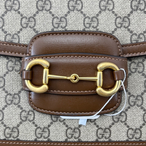 Gucci Small Horsebit 1955 GG Supreme Monogram Tan