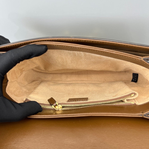 Gucci Small Horsebit 1955 GG Supreme Monogram Tan