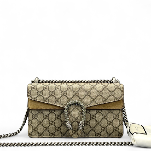 Gucci Meium Dionysus GG Supreme Monogram Camel