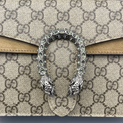 Gucci Meium Dionysus GG Supreme Monogram Camel