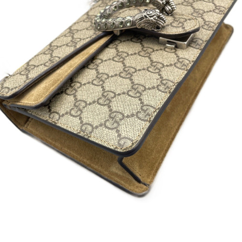 Gucci Meium Dionysus GG Supreme Monogram Camel