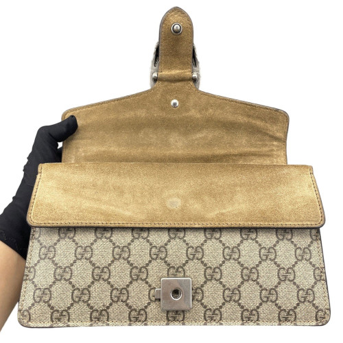 Gucci Meium Dionysus GG Supreme Monogram Camel