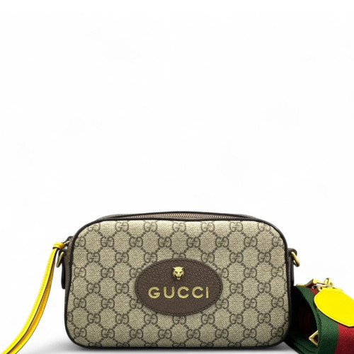 Gucci Neo Vintage Shoulder Bag GG Supreme Monogram Beige Ebony