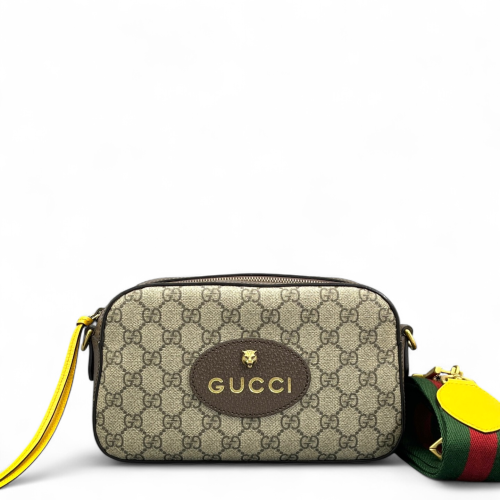 Gucci Neo Vintage Shoulder Bag GG Supreme Monogram Beige Ebony