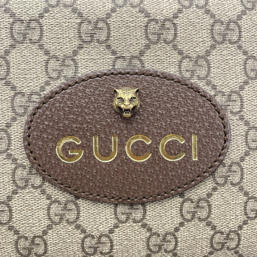 Gucci Neo Vintage Shoulder Bag GG Supreme Monogram Beige Ebony