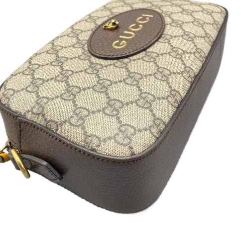 Gucci Neo Vintage Shoulder Bag GG Supreme Monogram Beige Ebony