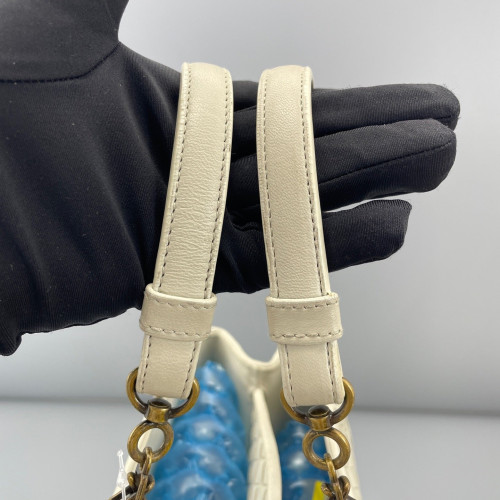 Bottega Veneta Handbag Calfskin Intrecciato White