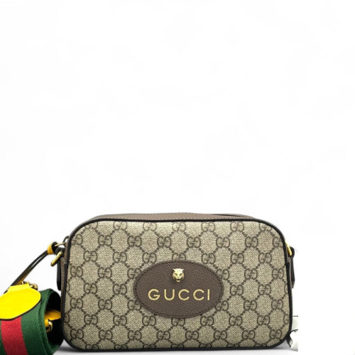 Gucci Neo Vintage Shoulder Bag GG Supreme Monogram Beige Ebony