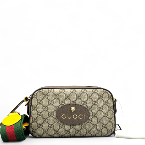 Gucci Neo Vintage Shoulder Bag GG Supreme Monogram Beige Ebony