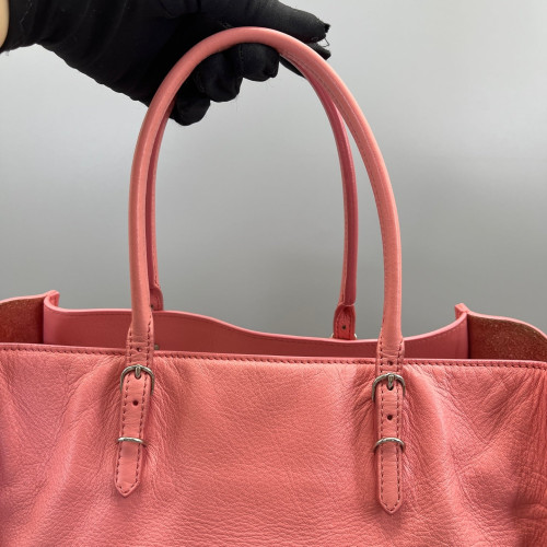 Balenciaga Papier A5 Zip Around Tote Calfskin Pink