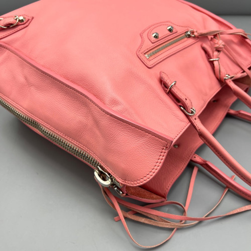 Balenciaga Papier A5 Zip Around Tote Calfskin Pink