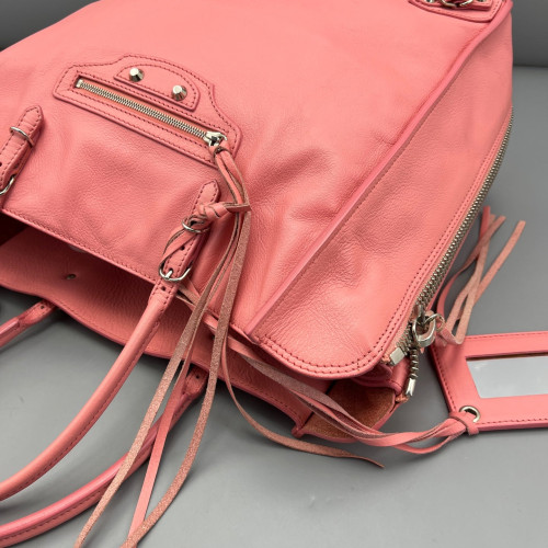 Balenciaga Papier A5 Zip Around Tote Calfskin Pink