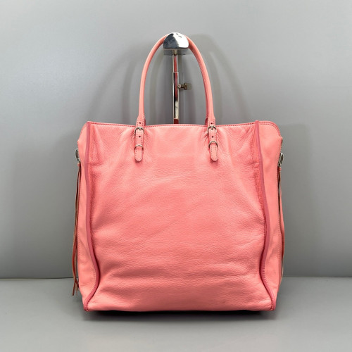 Balenciaga Papier A5 Zip Around Tote Calfskin Pink