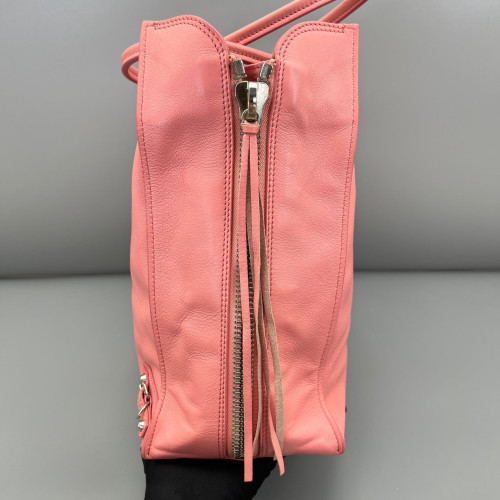 Balenciaga Papier A5 Zip Around Tote Calfskin Pink