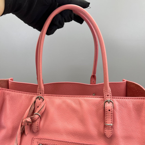 Balenciaga Papier A5 Zip Around Tote Calfskin Pink