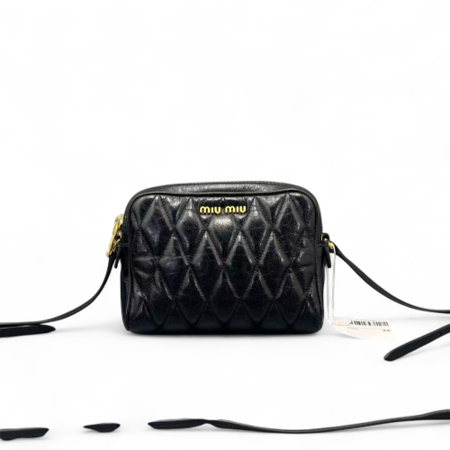 Miu Miu Camera Case Calfskin Black Miu Miu Camera Case Calfskin Black