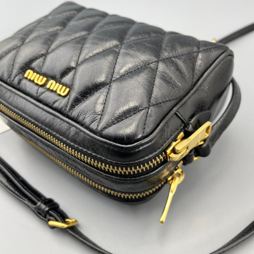 Miu Miu Camera Case Calfskin Black Miu Miu Camera Case Calfskin Black