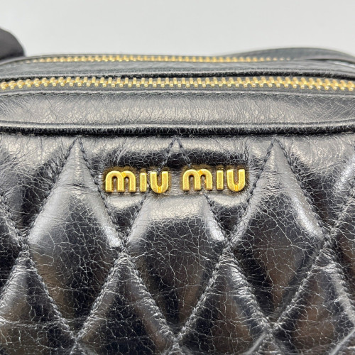Miu Miu Camera Case Calfskin Black Miu Miu Camera Case Calfskin Black