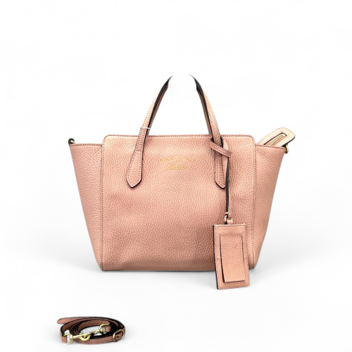Gucci Two-Way Bag Grained Calfskin Pink