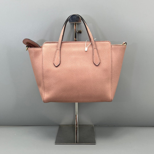 Gucci Two-Way Bag Grained Calfskin Pink