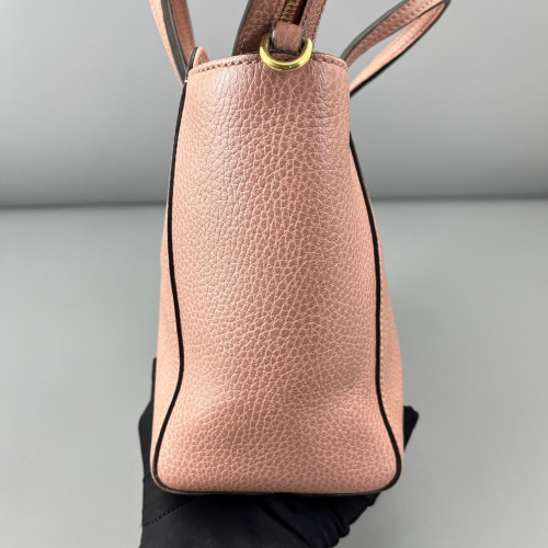 Gucci Two-Way Bag Grained Calfskin Pink