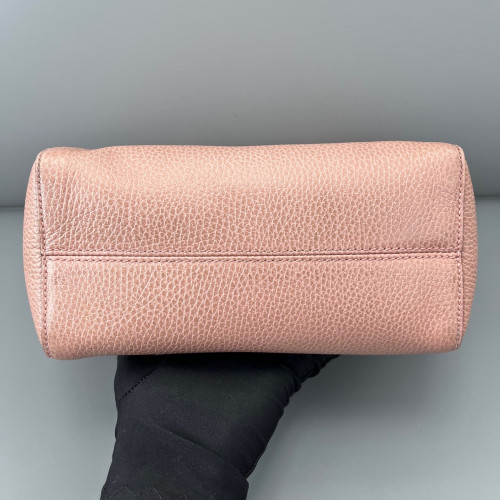 Gucci Two-Way Bag Grained Calfskin Pink