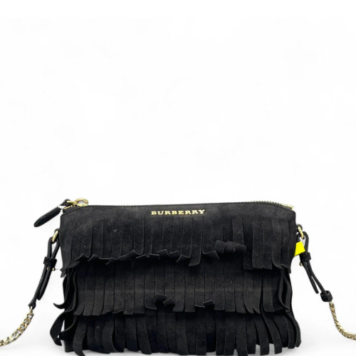 Burberry Crossbody Bag Suede Black