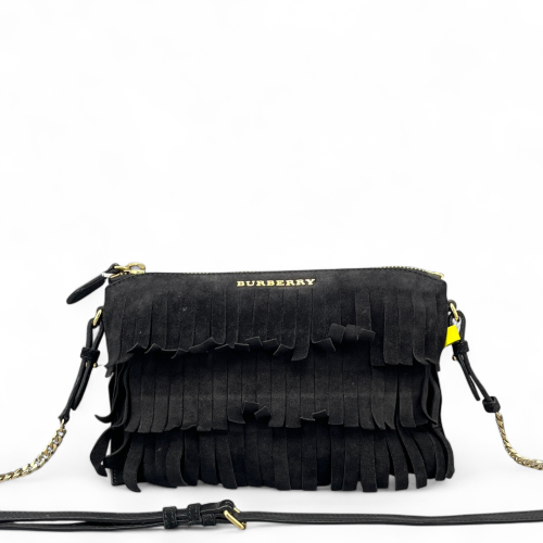 Burberry Crossbody Bag Suede Black