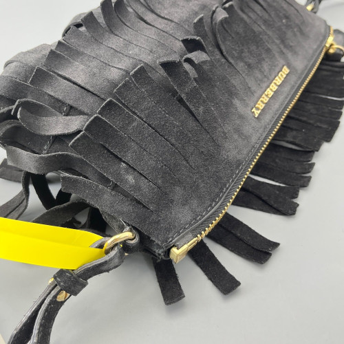 Burberry Crossbody Bag Suede Black