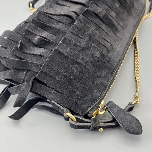 Burberry Crossbody Bag Suede Black