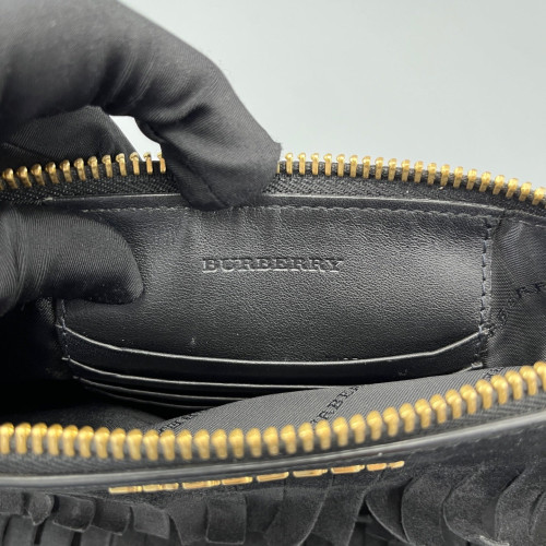 Burberry Crossbody Bag Suede Black