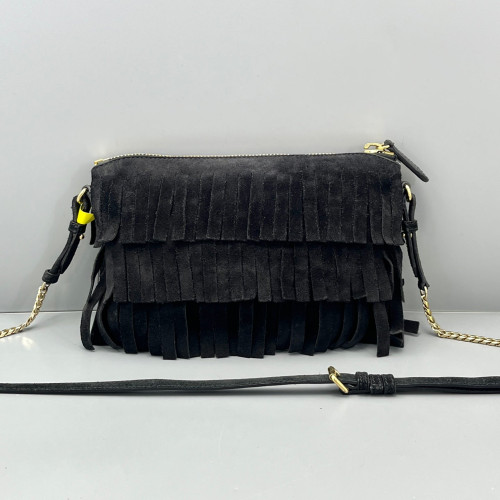 Burberry Crossbody Bag Suede Black