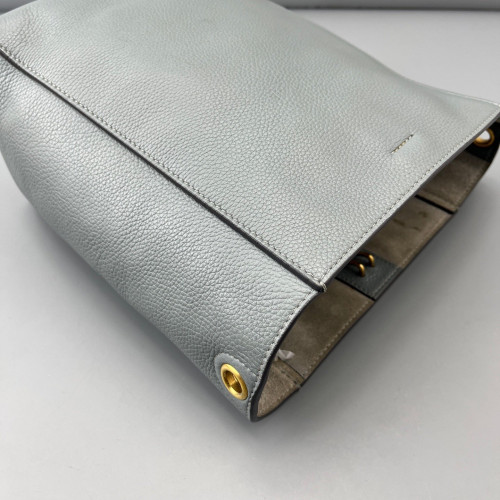 Celine Sangle Small Bucket Bag Grained Calfskin Light Blue