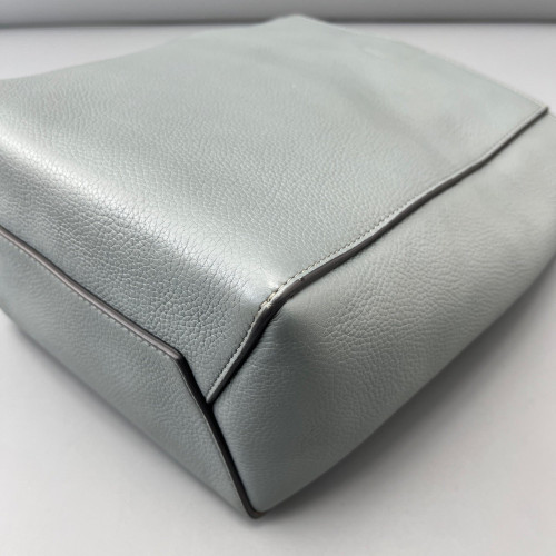 Celine Sangle Small Bucket Bag Grained Calfskin Light Blue