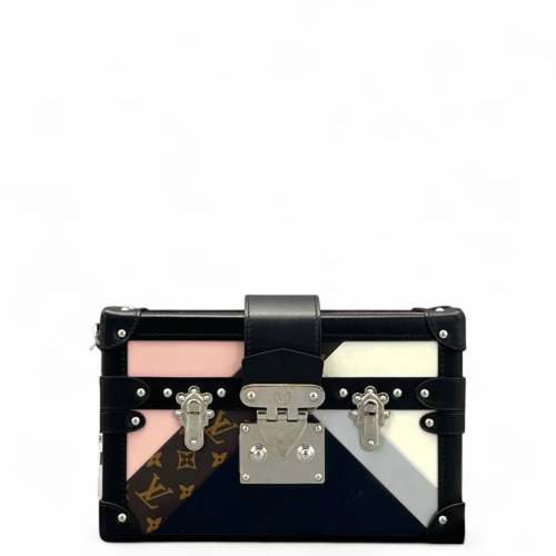 Louis Vuitton Petite Malle Calfskin Black Pink White