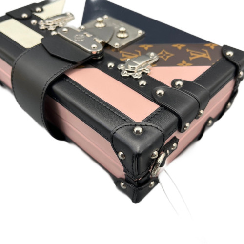 Louis Vuitton Petite Malle Calfskin Black Pink White