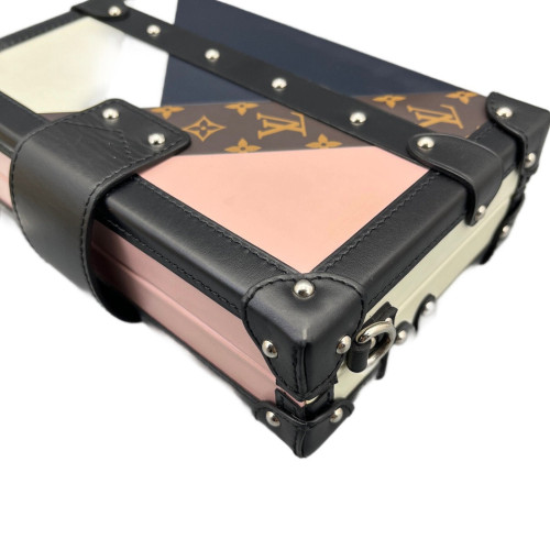 Louis Vuitton Petite Malle Calfskin Black Pink White