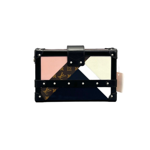 Louis Vuitton Petite Malle Calfskin Black Pink White