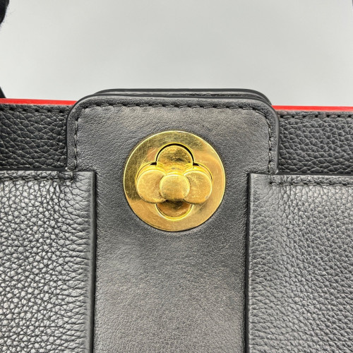 Louis Vuitton Shoulder Bag Calfskin Black