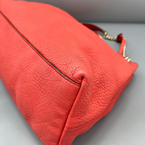Gucci Tassel Medium Soho Shoulder Bag Grained Calfskin Red