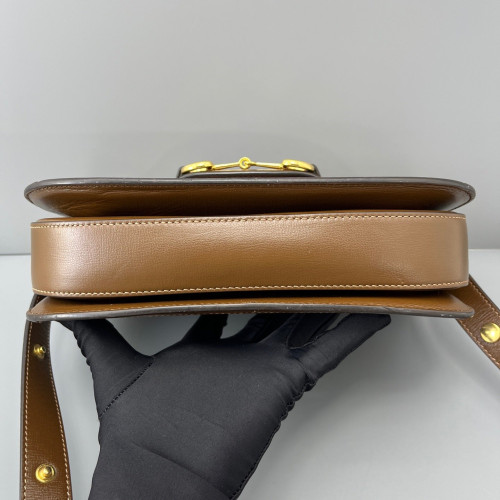 Gucci Small Horsebit 1955 GG Supreme Monogram Tan