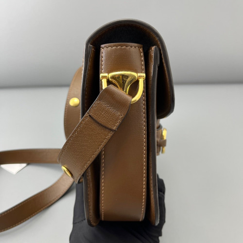 Gucci Small Horsebit 1955 GG Supreme Monogram Tan