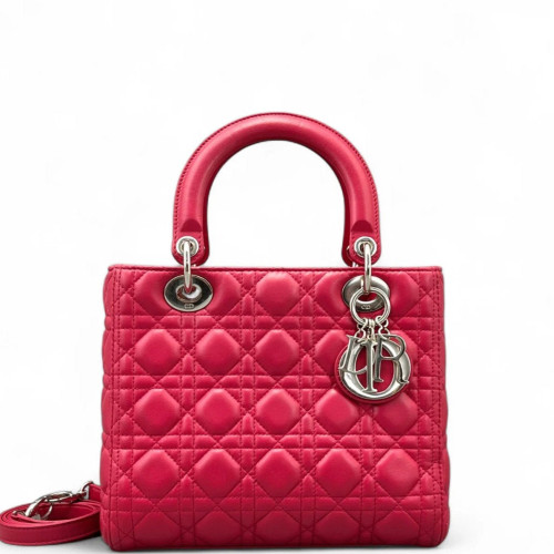 Dior Medium Lady Dior Calfskin Fuchsia