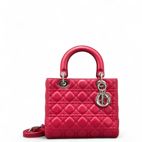 Dior Medium Lady Dior Calfskin Fuchsia