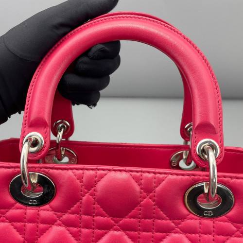 Dior Medium Lady Dior Calfskin Fuchsia