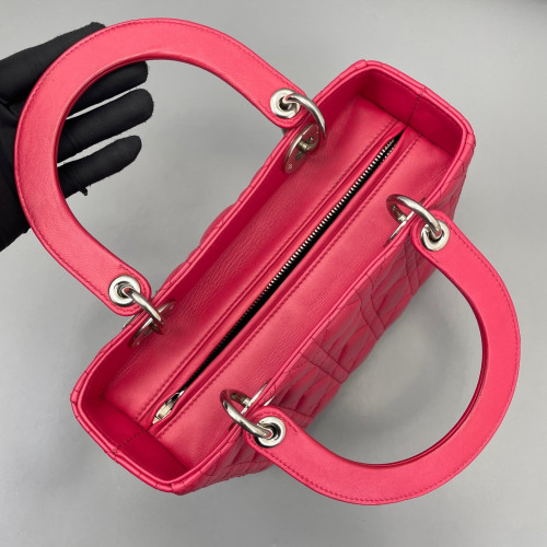 Dior Medium Lady Dior Calfskin Fuchsia