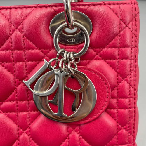 Dior Medium Lady Dior Calfskin Fuchsia